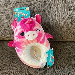 Pink and White Slippers for Comfort